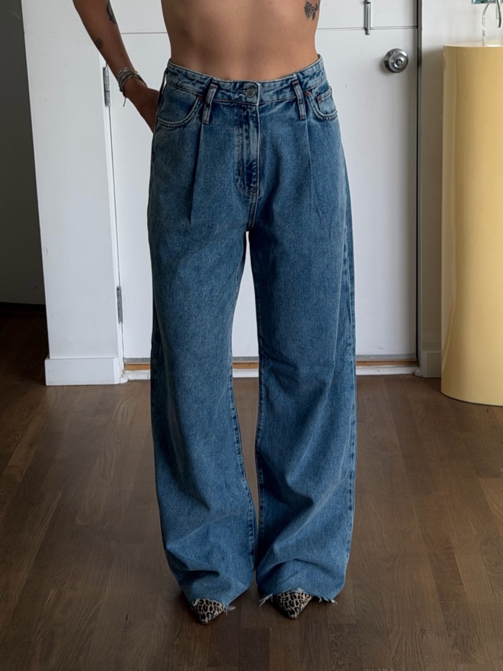 zara high waisted boyfriend denim👖